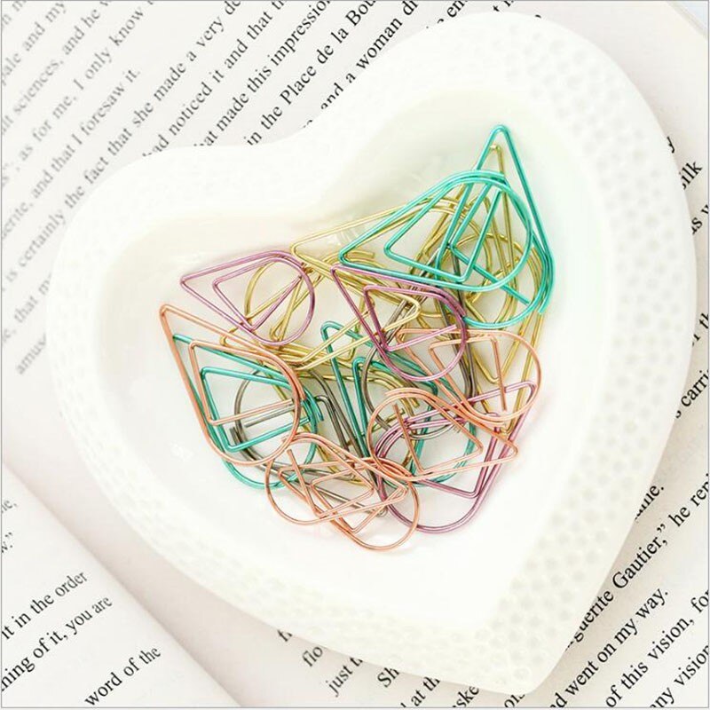 Set 10 Phụ Kiện Đánh Dấu Trang Sách Bằng Kim Loại Hình Giọt Nước