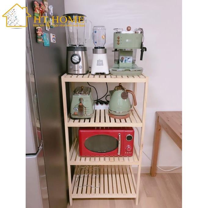 KỆ LÒ VI SÓNG 4 TẦNG GỖ THÔNG