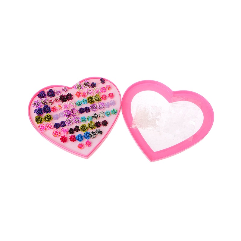 Khuyên Tai Hình Bông Hoa Nhiều Màu Sắc Bằng Nhựa Resin Dễ Thương