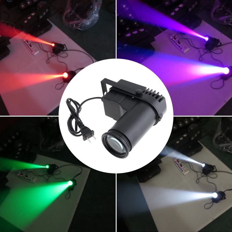 15w rgb 4 trong 1 dmx đèn led chiếu sáng đầy đủ đèn sân khấu us plug spin spot beam 6ch ánh sáng khí quyển với điều khiển bằng giọng nói cho bar / stage / ktv