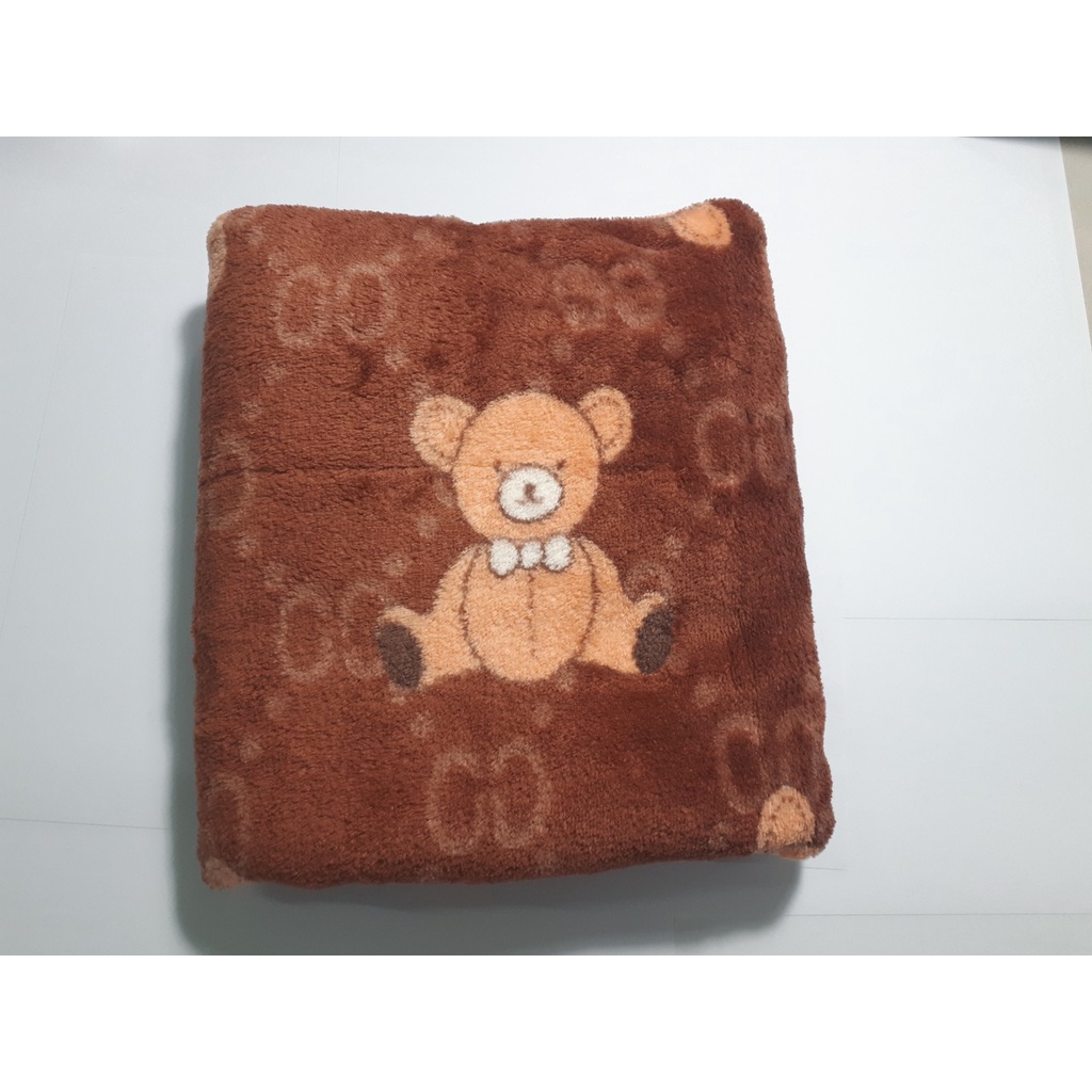 Khăn tắm gội Hình Gấu Cute xuất hàn nhung lông cừu Cao Cấp 50x100