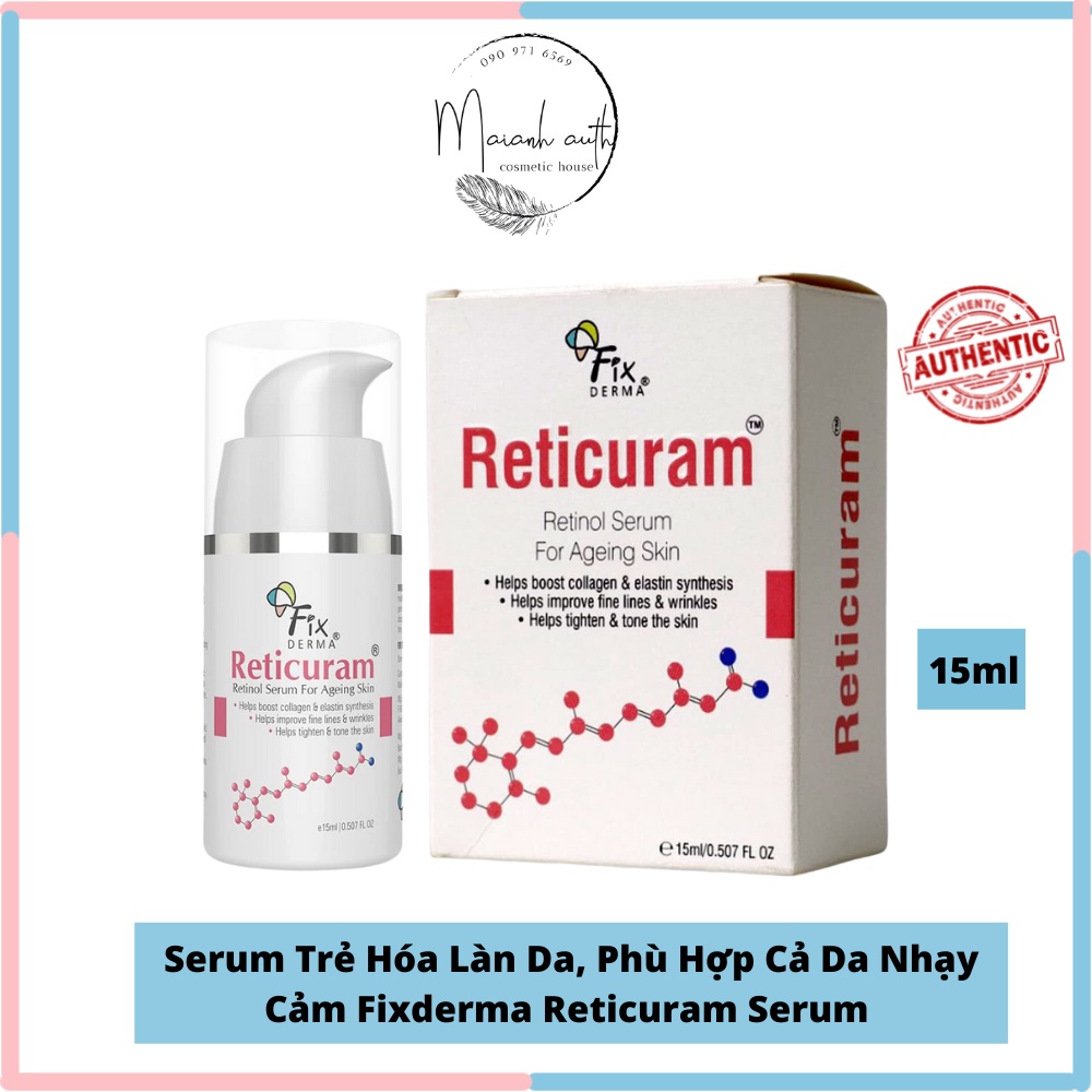 Serum Trẻ Hóa Làn Da, Phù Hợp Cả Da Nhạy Cảm Fixderma Reticuram Retinol Serum 15ml