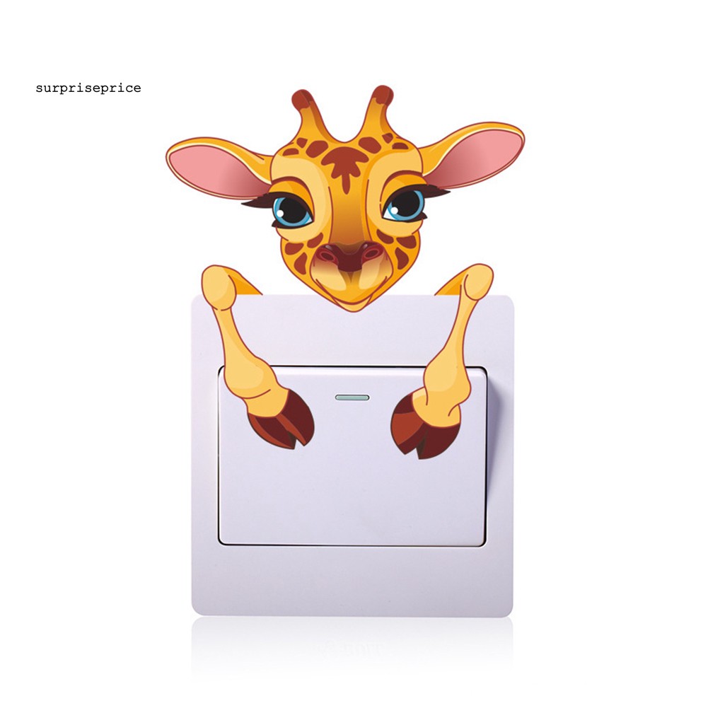 Miếng Dán Trang Trí Công Tắc Điện Hình Động Vật Hoạt Hình Đáng Yêu