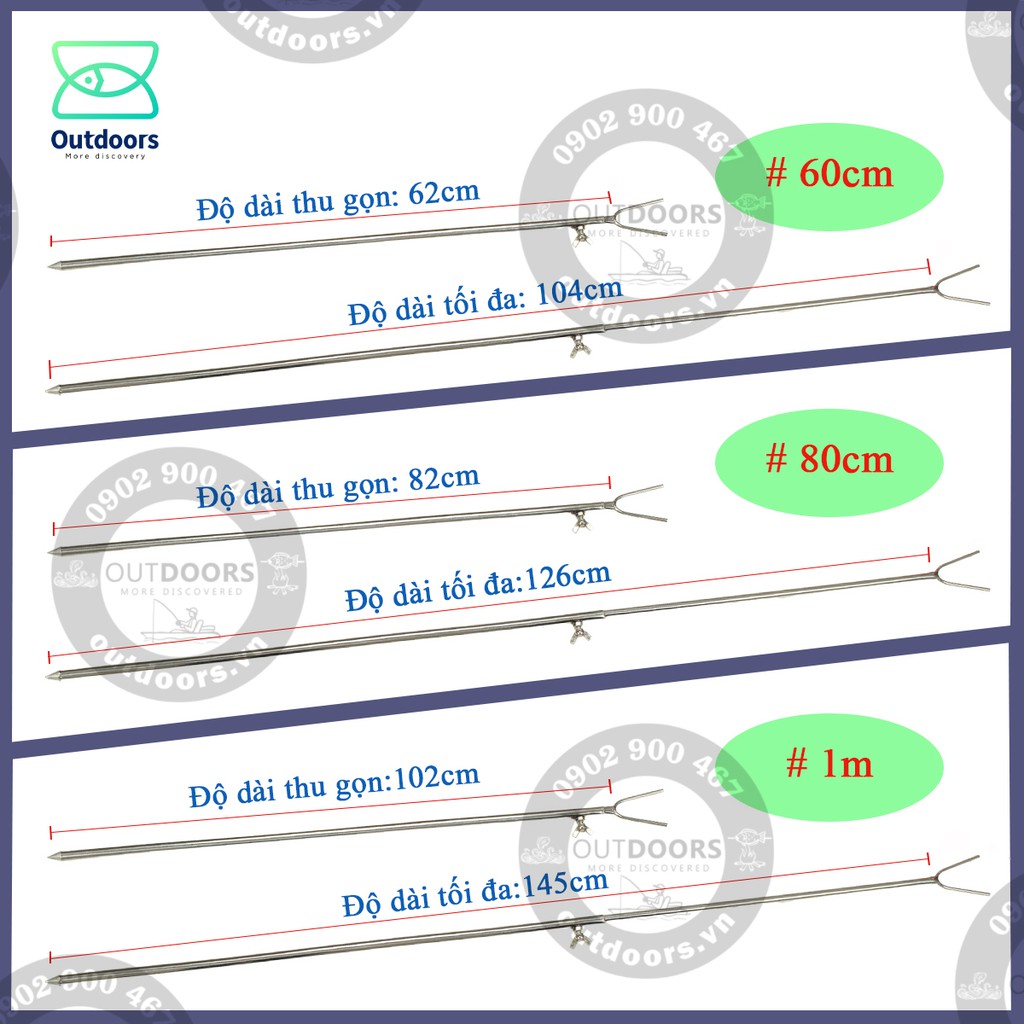 [Rẻ vô địch] Chống cần Tăng inox có thể điều chỉnh độ dài