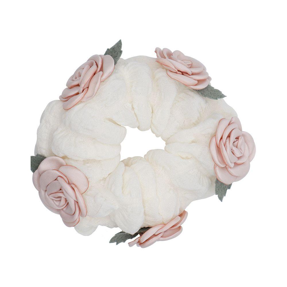 Dây Cột Tóc Scrunchies In Họa Tiết Hoa Dễ Thương Thời Trang Cho Nữ