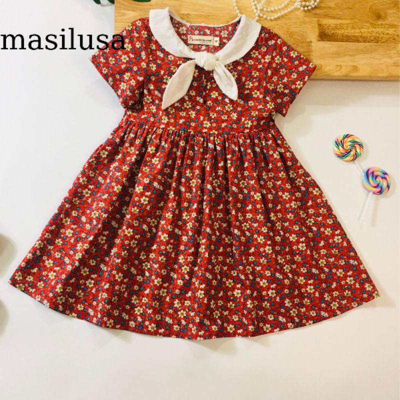 Đầm hoa cho bé gái đẹp, xinh, cao cấp . Size đại đầm trẻ em3,4, 5, 6, 7, 8 tuổi mặc mùa hè