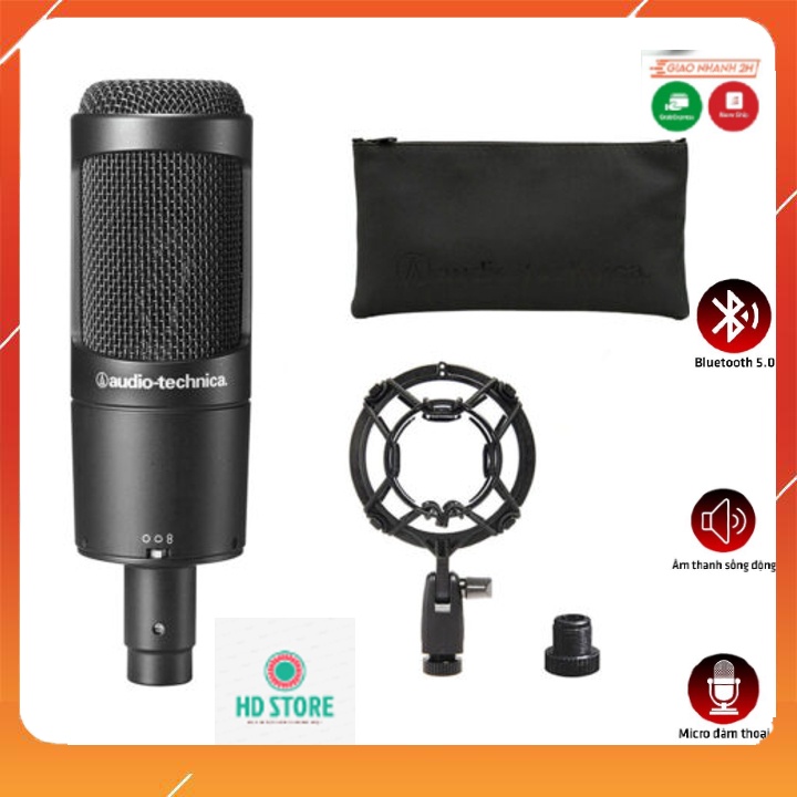 Mic Thu Âm Technica AT2020, Thiết Kế Đẹp Trẻ Trung Hào Hoa, Năng Động, Dễ Sử Dụng Âm Thanh Sống Động. Bảo Hành 12 Tháng.