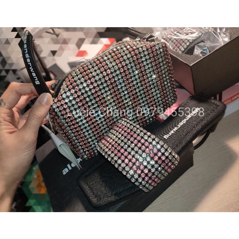 Dép lê quai đá Alex Wangg siêu hot hồng xanh trắng