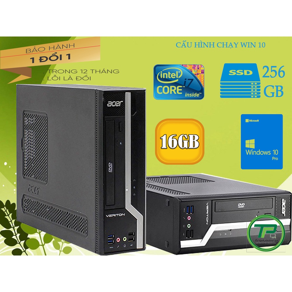 CASE MÁY TÍNH ĐỒNG BỘ HÃNG ACER CHÍP B75 CPU INTEL I7,I5,I3 RAM 8G SSD 256