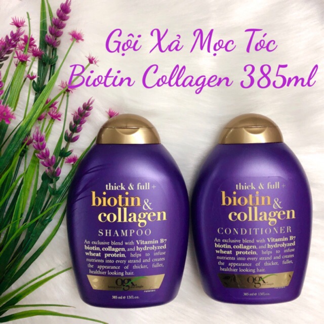 ❤️ [Date 2023] Bộ Dầu gội xả mọc tóc giảm rụng OGX Biotin Collagen 385ml Mỹ, chuẩn xịn USA