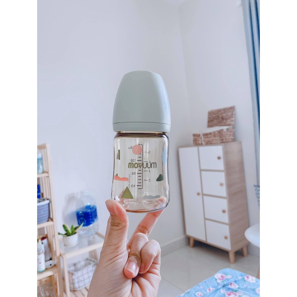 Bình sữa moyuum họa tiết mới 170ml 270ml đổi núm 1 2 3 4, bình sữa moyuum mây mẫu mới Cloud giá tốt tại Hà Nội