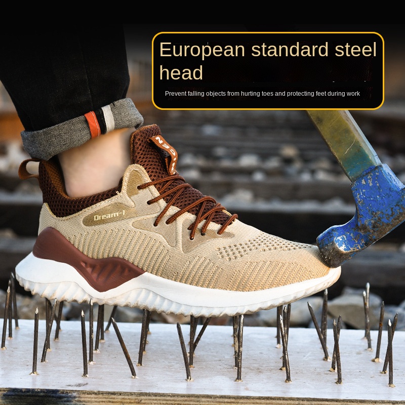 Giày bảo hộ lao động mũi thép siêu nhẹ khử mùi thoáng khí khử mùi chống mòn