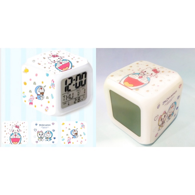 Đồng hồ báo thức doraemon đổi màu DH7M2 hoạt hình kitty totoro shin sumikko kero CCS chuột vàng one piece