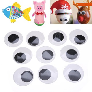 10 Con Mắt Giả 50mm Màu Đen Cỡ Lớn Dùng Trang Trí Scrapbook