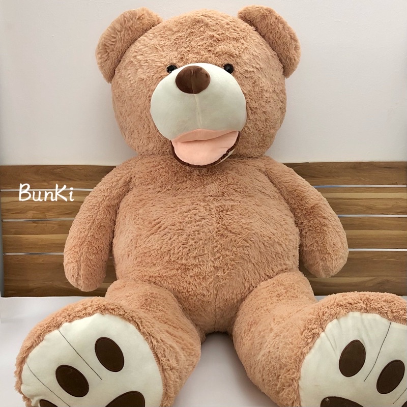 GẤU BÔNG TEDDY NÂU BỰ, GẤU BÔNG NHẬP TO KHỔNG LỒ 200CM KHỔ VẢI