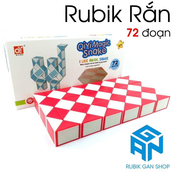 Rubik Rắn – QiYi Magic Snake 24 / 36 / 48 / 60 / 72 Đoạn Màu Đỏ