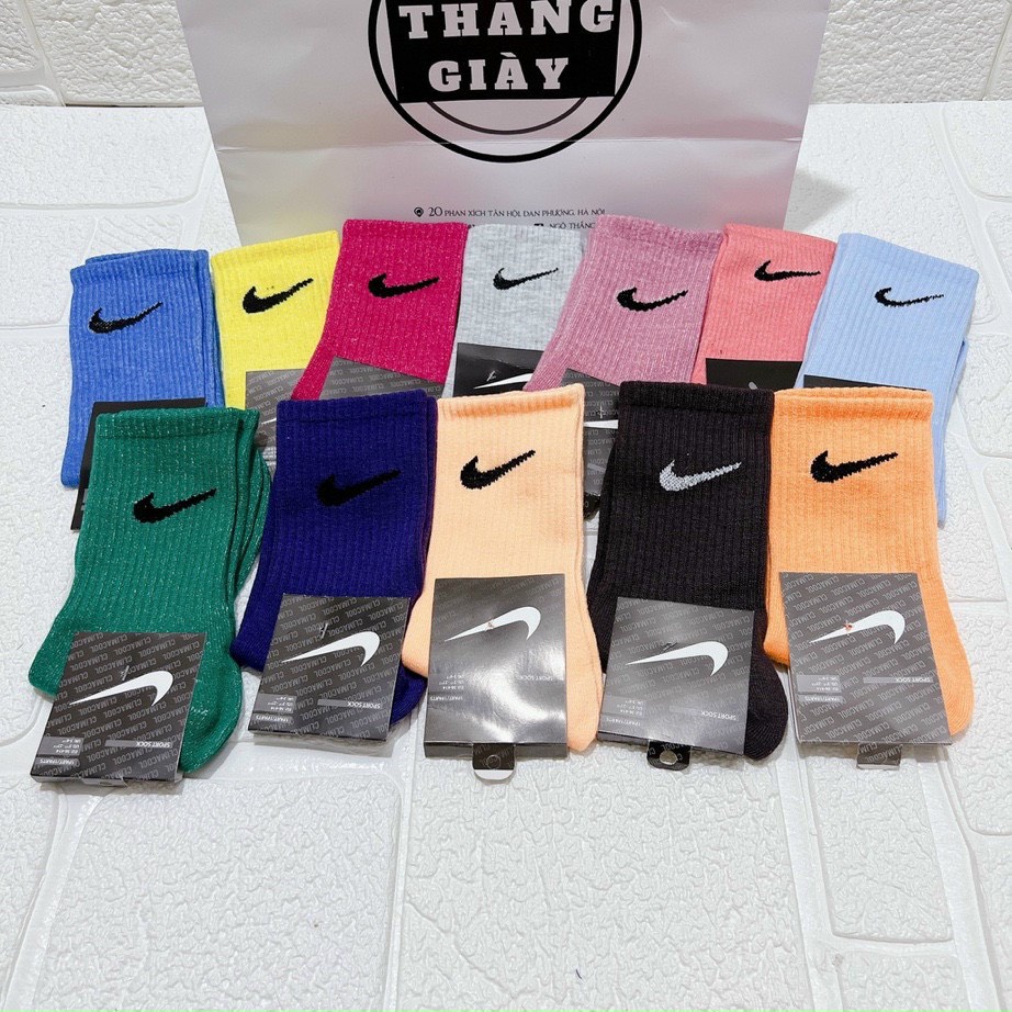 Tất  Nike Cổ Cao Nam Nữ Nhiều Màu Phong Cách Hàn Quốc Siêu Xinh