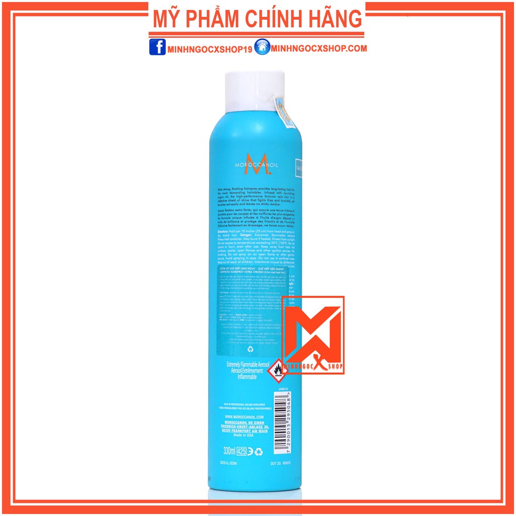 MOROCCANOIL GÔM XỊT GIỮ NẾP LINH HOẠT GIỮ NẾP SIÊU MẠNH MOROCCANOIL EXTRA STRONG 330ML CHÍNH HÃNG