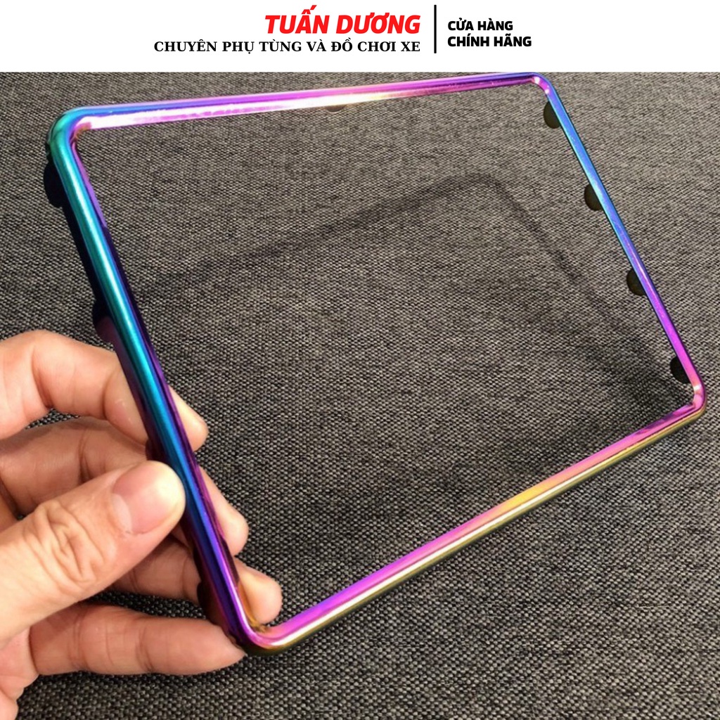 Khung Biển Số Xe Máy Titan 7 Màu Titan Dày Dặn [ Cao Cấp ] - Bộ Ốp Khung Biển Số Lắp Tất Cả Các Dòng Xe Máy Cao Cấp