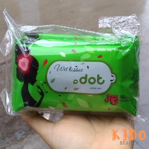 Khăn Giấy Ướt DOT Wet Tissue không mùi / có mùi 1 Gói | Lốc 5 Gói  - Khăn ướt bỏ túi tiện lợi