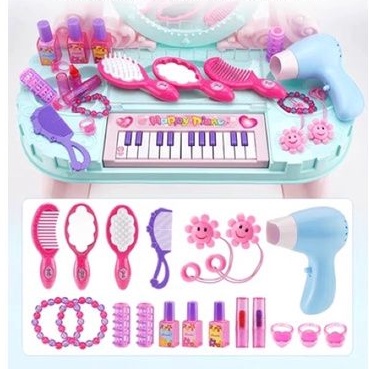 Bộ đồ chơi bàn trang điểm cỡ to, kèm ghế và đàn piano - Đồ chơi đầy nhà