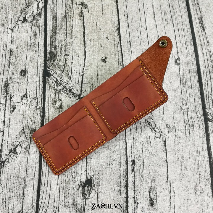 [Real Leather] Ví nvíam mini da bò handmade - Zachi