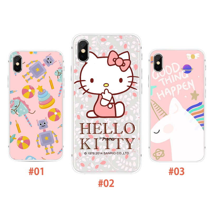 Ốp lưng điện thoại nhựa mềm iPhone X 5 / 5S / SE 6 / 6s 7 / 8 6Plus / 7Plus hình Hello Kitty