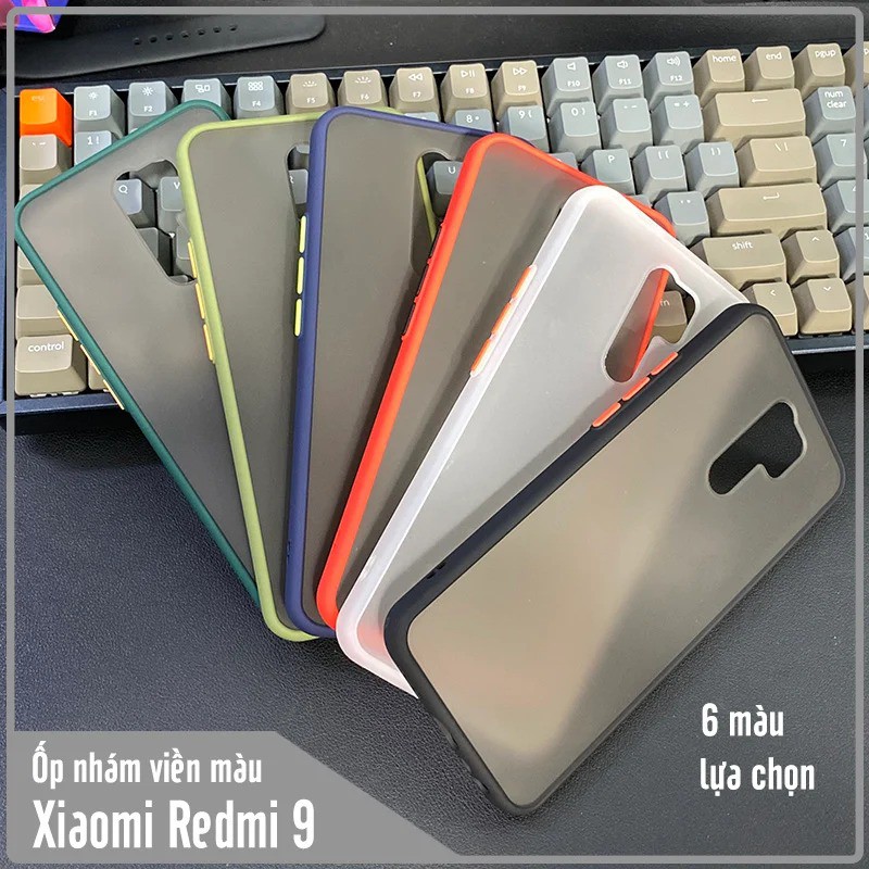 Ốp lưng Cho Redmi Note 9S-9-Note 8 Pro-Note 8-Note 7/Redmi 9-8-8A/Redmi K30-K30 Pro-K20/Mi Note 10 - Nhám viền màu
