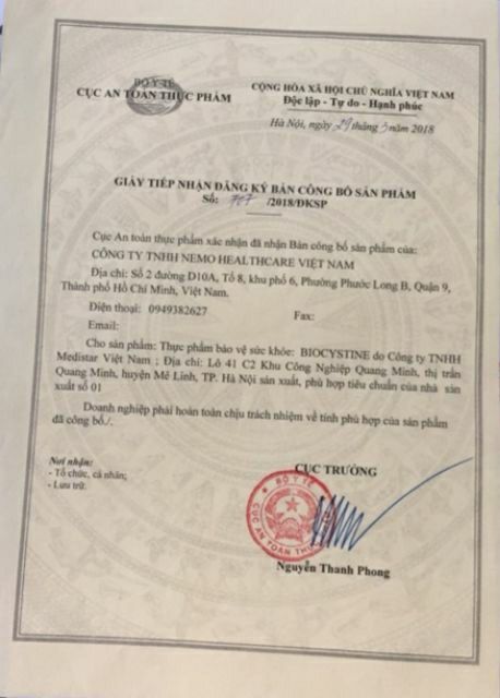 Biocystine Viên Uống Chính Hãng 30 viên -  Viên Uống Đẹp Da, Giúp Tóc Chắc Khỏe
