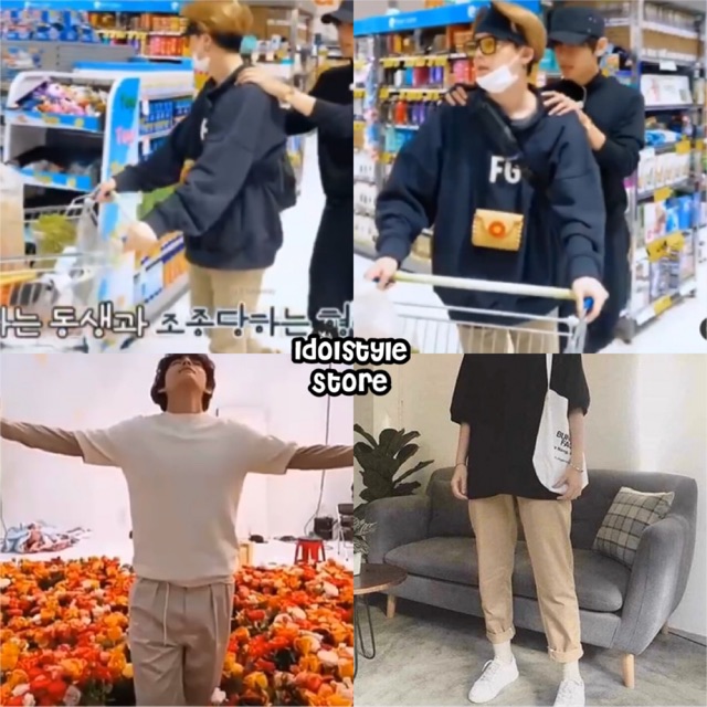 Quần vải của V vs Suga bts