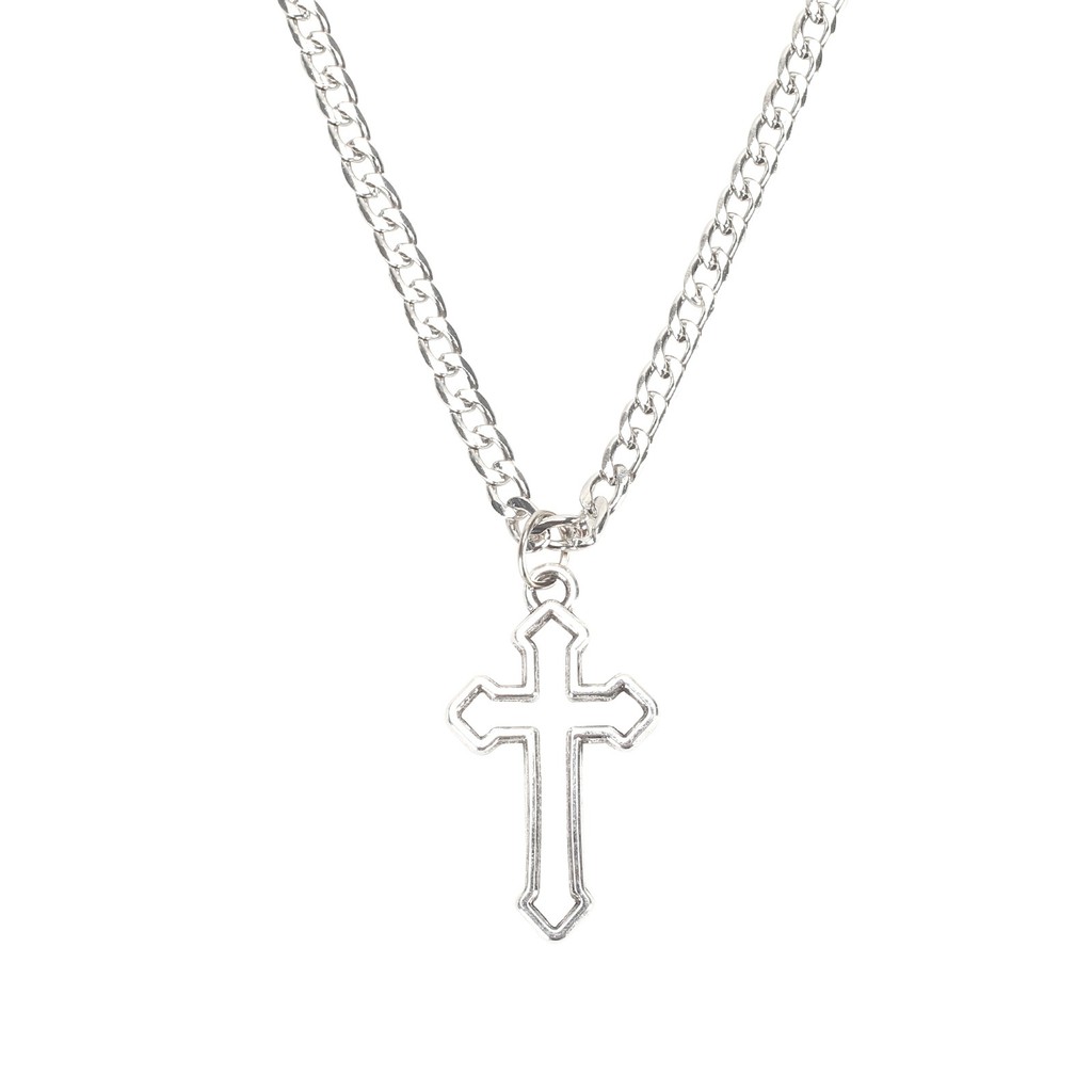 Dây chuyền mắt xích phối mặt khoét rỗng thời trang Hàn Quốc