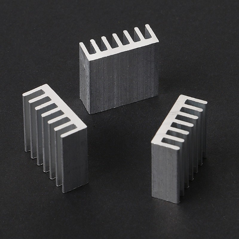 Bộ 12 Miếng Nhôm Tản Nhiệt 14x14 X 6mm Màu Bạc