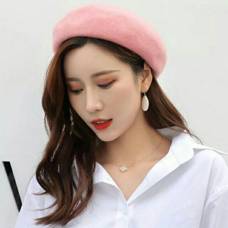 Mũ nồi nữ trơn nhiều màu