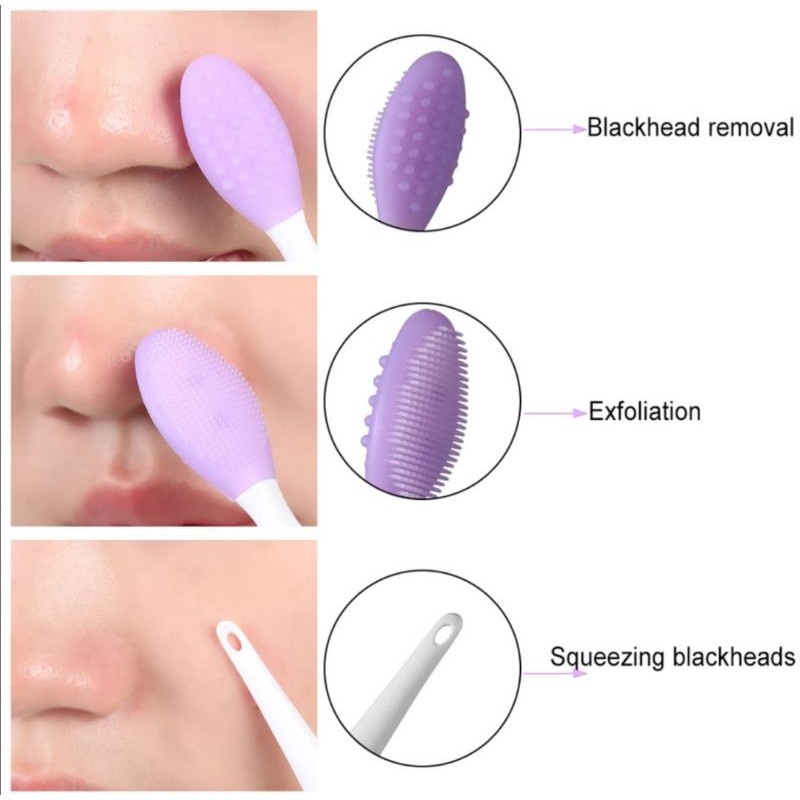 Cọ Silicone Rửa Mặt Tẩy Tế Bào Chết Đa Năng Tiện Dụng