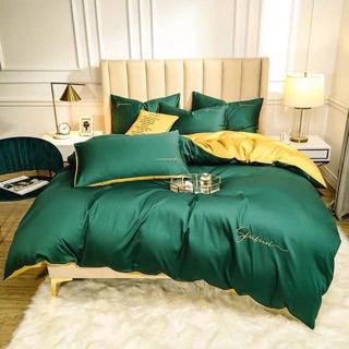 Bộ chăn ga gối lụa sumoi phối màu  4 món ( ib chọn size giừng)
