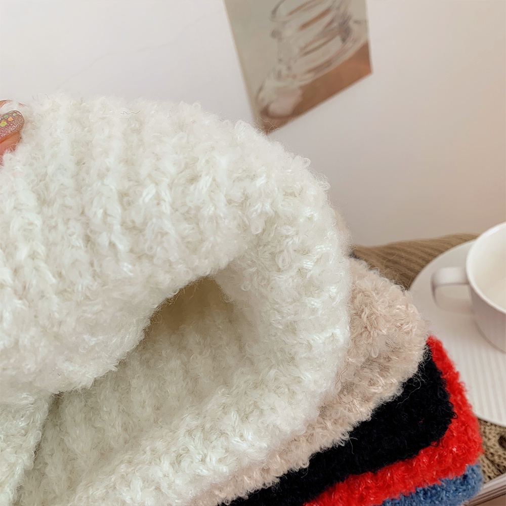 Mũ Len Dày Dặn Giữ Ấm Phong Cách Hàn Quốc Thời Trang Thu Đông Cho Nữ