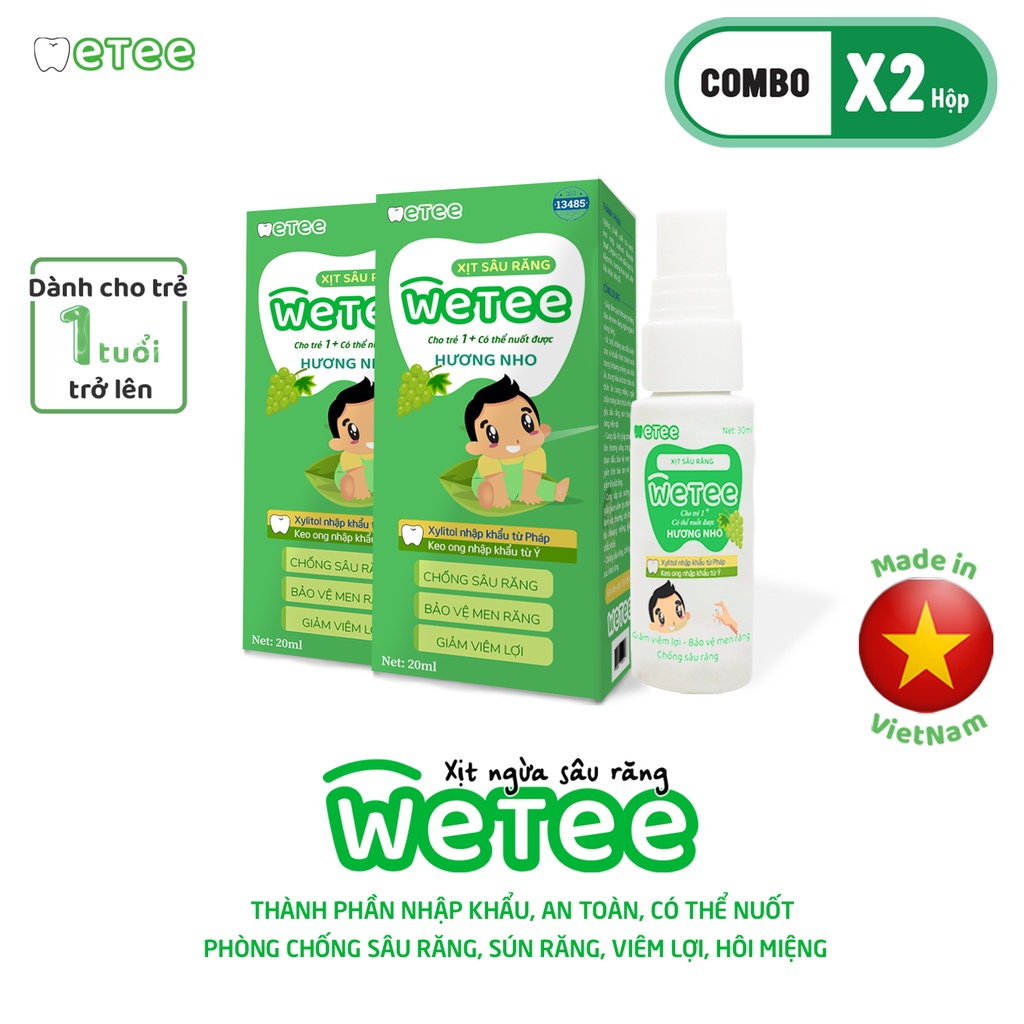 Xịt Răng Miệng Chống Sâu Răng Sún Răng Cho bé WETEE 30ml