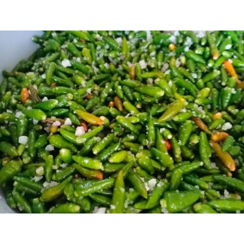 Ớt xiêm rừng sốc muối ,cay giòn quanh năm .chai 330ml 🌶.