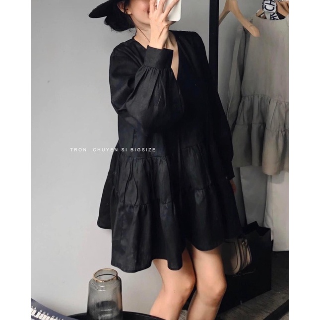 Đầm linen bigsize - hình thật cuối