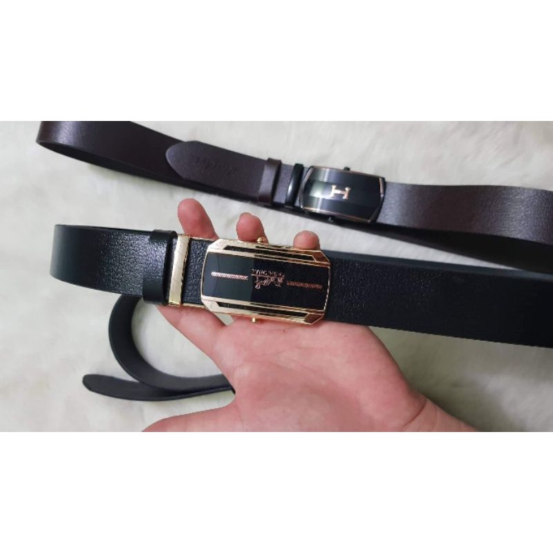 Thắt lưng nam da thật đầu con lăn