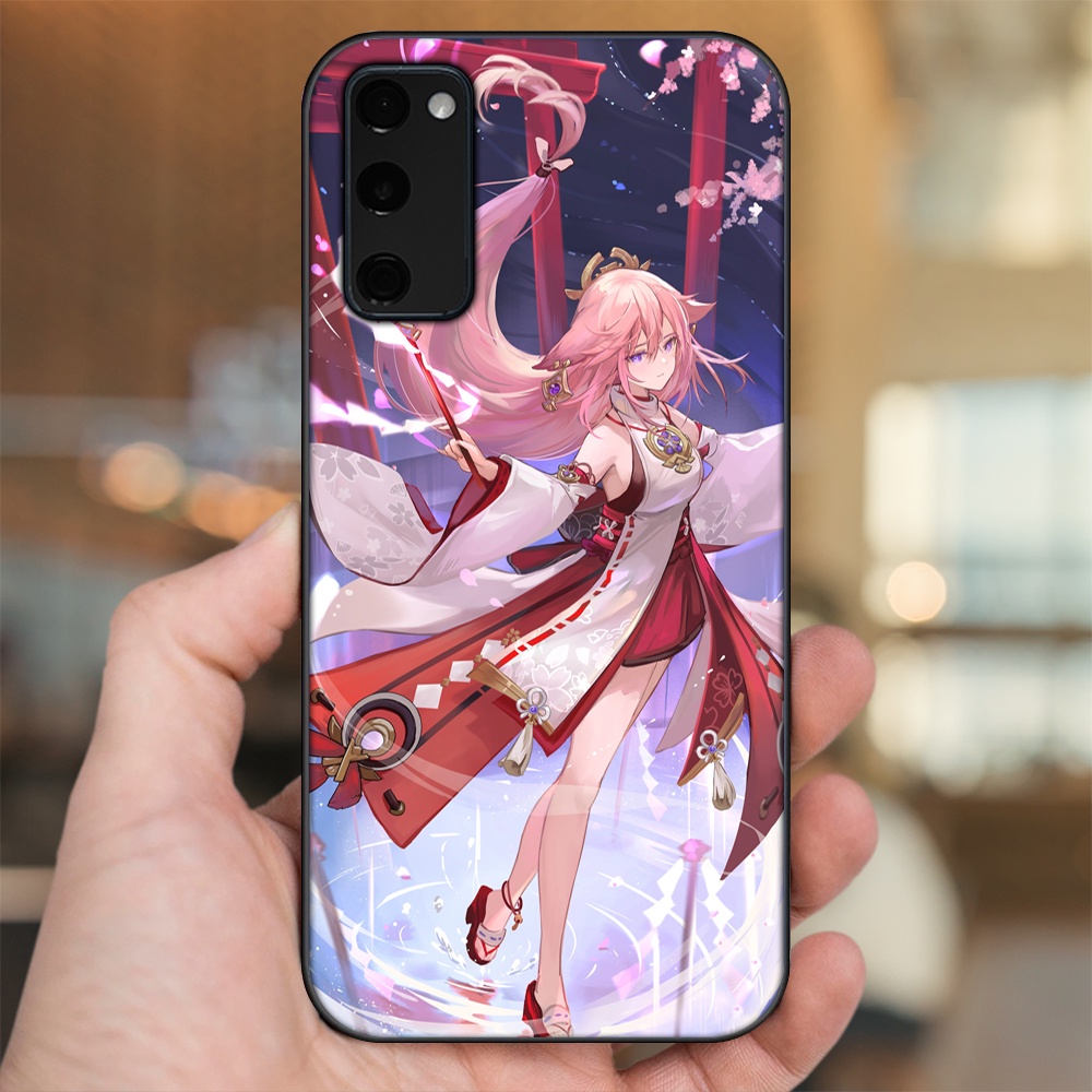 Ốp lưng Samsung S20 FE viền đen in hình Yae Miko Genshin Impact