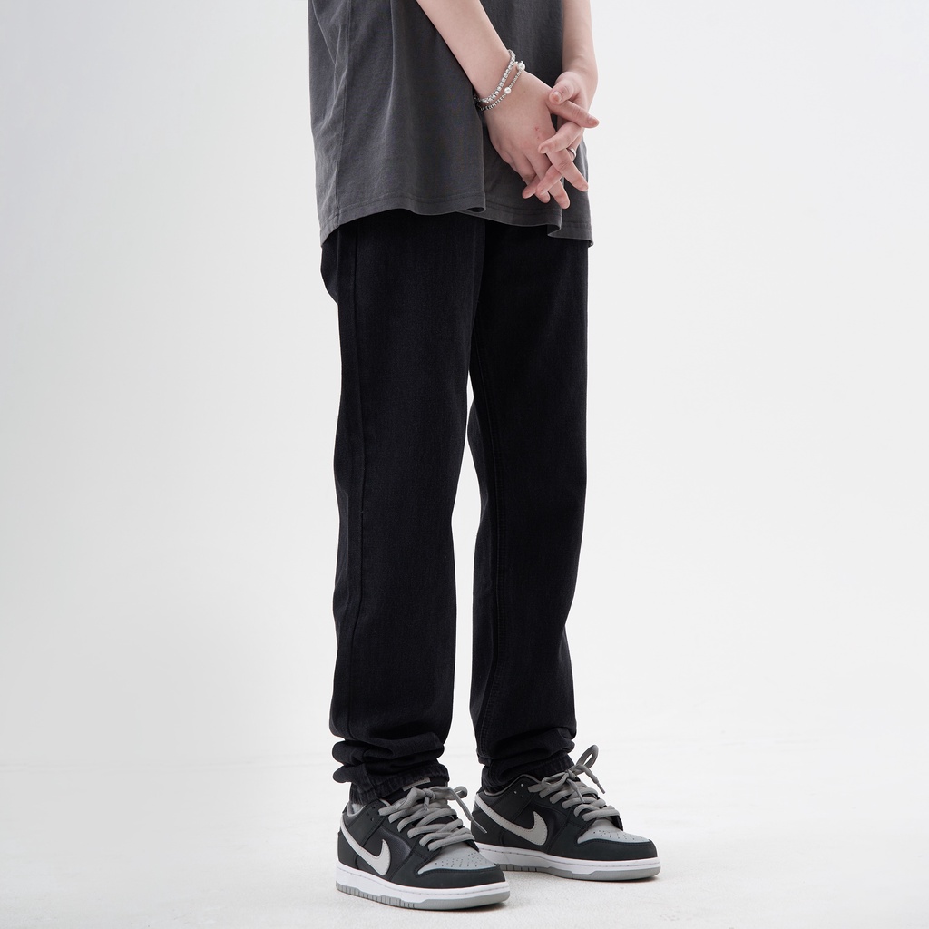 Quần jean nam nữ baggy dáng xuông đứng