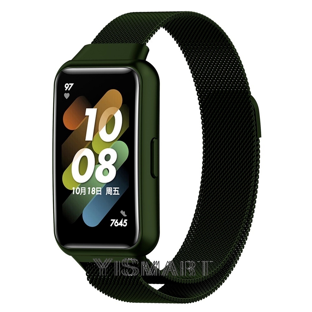 Dây Đeo Inox Có Khóa Nam Châm Cho Đồng Hồ Thông Minh Huawei Band 7