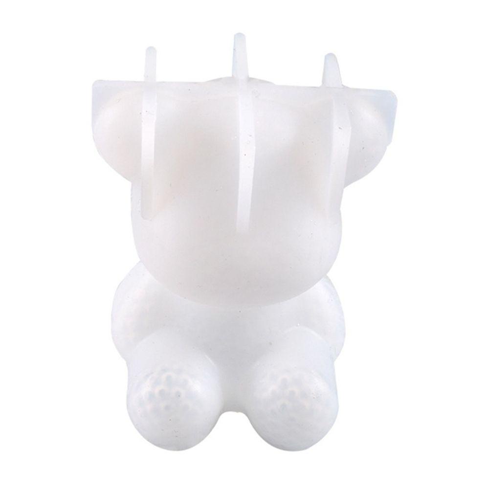 AUGUSTINA Khuôn Silicone Làm Nến Thủ Công Bằng Resin Bền Hình Gấu Thỏ