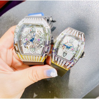 Có Video Cặp Đôi - Đồng Hồ Nữ Nam Hanboro Automatic , Dây Cao Su , Size 36mm/48mm (1993watch)