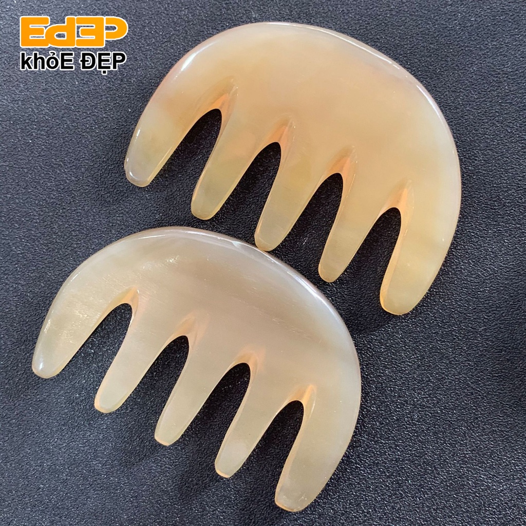 Lược Sừng Răng Thưa Chải Tóc Xoăn, Rối, Xù (Massage Đầu, Lưu Thông Máu,...)