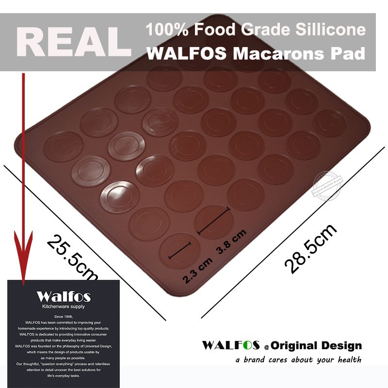 Khuôn Walfos nướng bánh Macaron bằng silicon có 48/30 ô tiện dụng