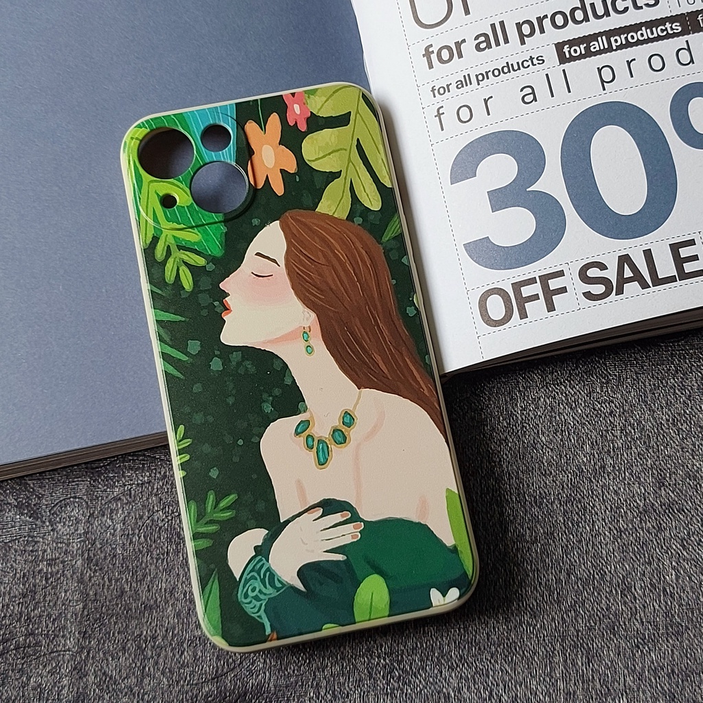 Ốp lưng Iphone viền vuông cô bé rừng xanh 7plus/8/8plus/x/xr/xs/11/12/13/pro/max/plus/promax - Tomax Case