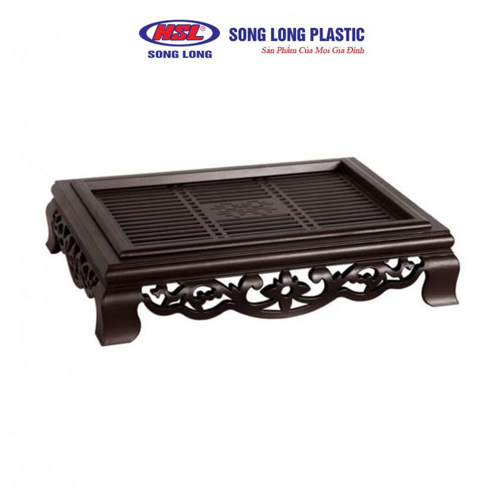 Khay trà đựng ấm chén nhựa giả gỗ Song Long Plastic - 2567-2588-2830-2662-2774