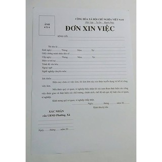 Ruột hồ sơ xin việc ( 10 tờ )